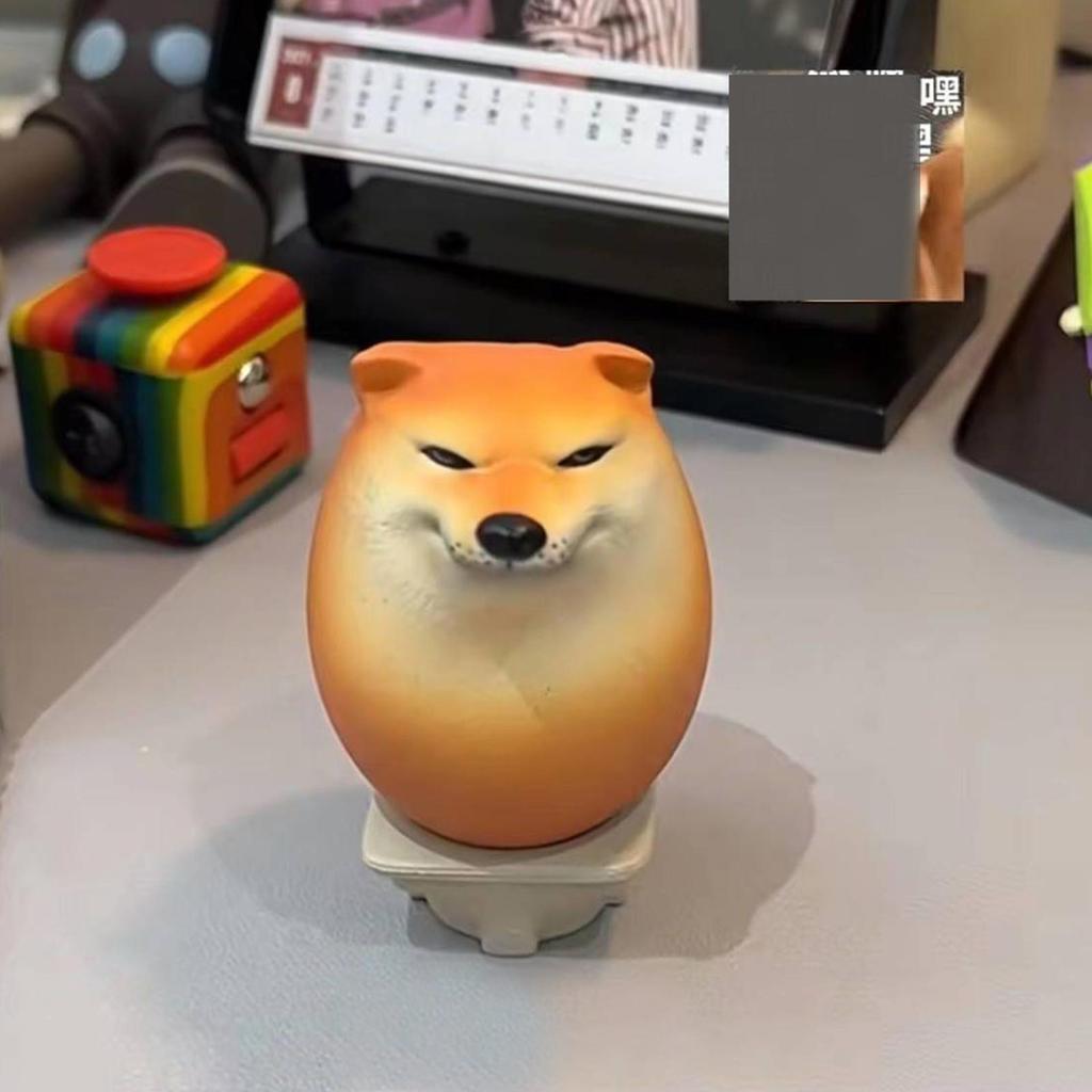 1pcs Creative And Lifelikes Egg Shaped PU Tabletop Decoration Dog And Egg Alliance Decorations Fun Christmas Gifts Squeeze Toy