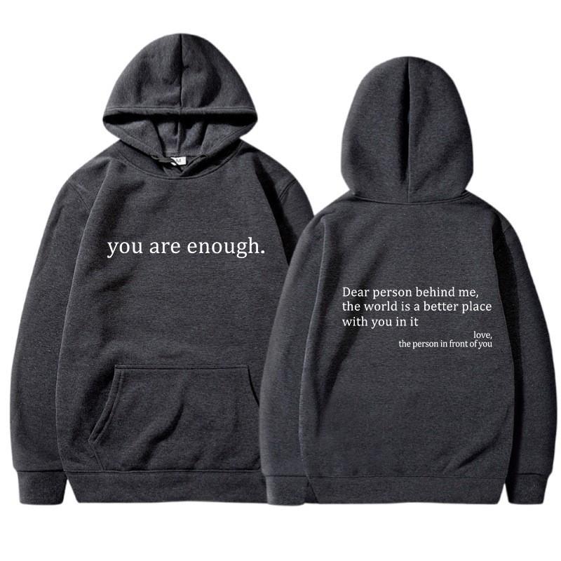 Womens Oversized Hooded Sweatshirt With Kangaroo Pocket Letter Print Short Sleeve Loose Fit