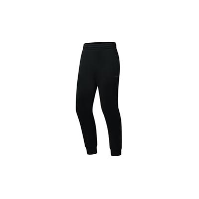 Fleece Lined Solid Color Tapered Knit Sports Pants Men Bottoms Black AKLSA47-1