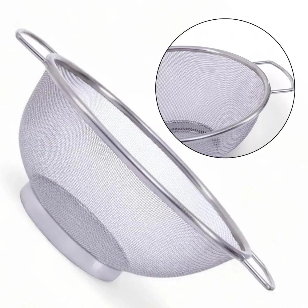 Doppelgriff Sieb Küchensieb Küche Hochwertiges Material Vielseitiges Küchenwerkzeug Bequemer Griff 20 cm Durchmesser