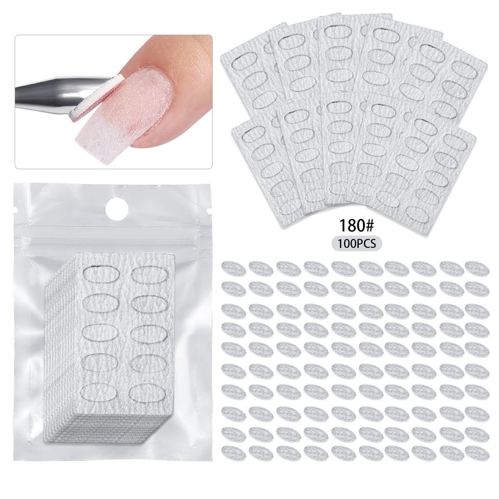 5/10Sheet Nail Cuticle Pusher Self-adhesive Sand 100#180#240# Flake File Trimming Nails Pre Polishing Sandpaper Set ManicureTool