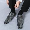 Fashion Men Trend Fashion Business Negotiation Date Formal Party Wedding Chelsea Low Top Leather Shoes Comfortable Versatile Lefu Shoes