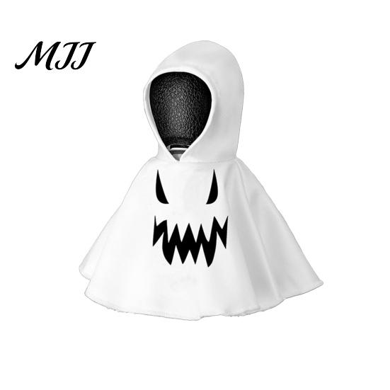 Lawn Goose Outfit 1/6Pcs Halloween Ghost Hoodie Outfits Car Gear Shift Cover Decoration Porch Garden Statue Clothing Auto Hooded Sweatshirt