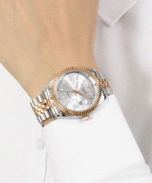 [ST.SCOTT LONDON] ST.SCOTT LONDON Lexia Алмазная пара часов - Розовые ST5505-RSS ST5505M-RSS