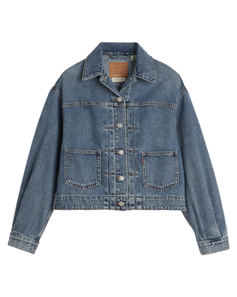 Levi's Denim Jacket Balloon Sleeve Trucker Jacket Women's 003NQ-0003 US L