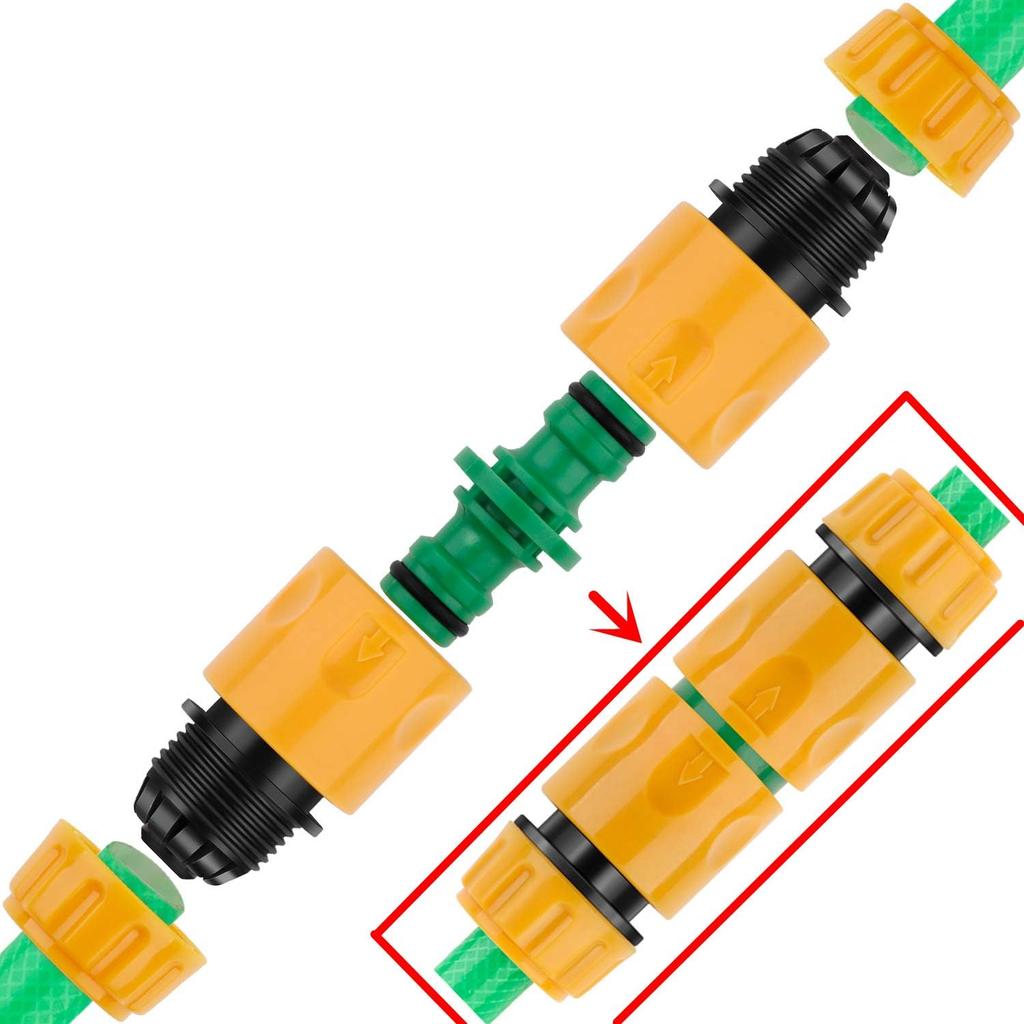 5Pcs Garden Water Quick Connectors 1/2" 3/4" 1" Pipe Fast Release Coupler Irrigation Car Washing Pipe Extension/Repair Joint
