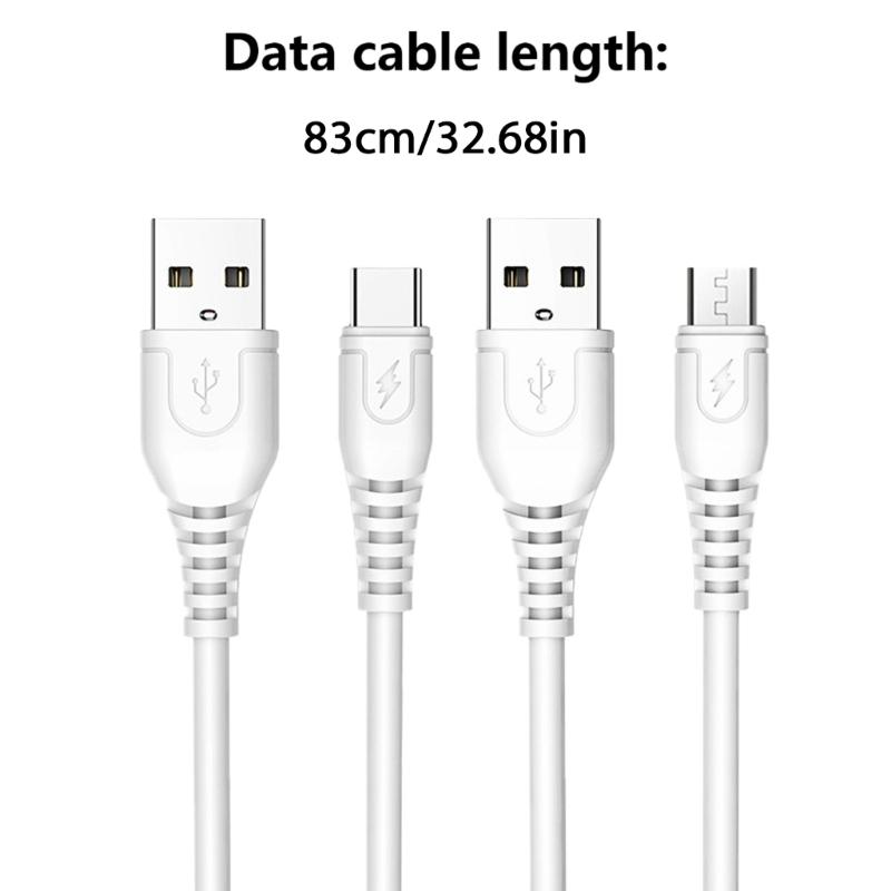 USB2.0 Charging Cable Quick Charging Data Cord Male 2A USB to USB 5Pin/Type C Connector Wire Line for Phones Tablets