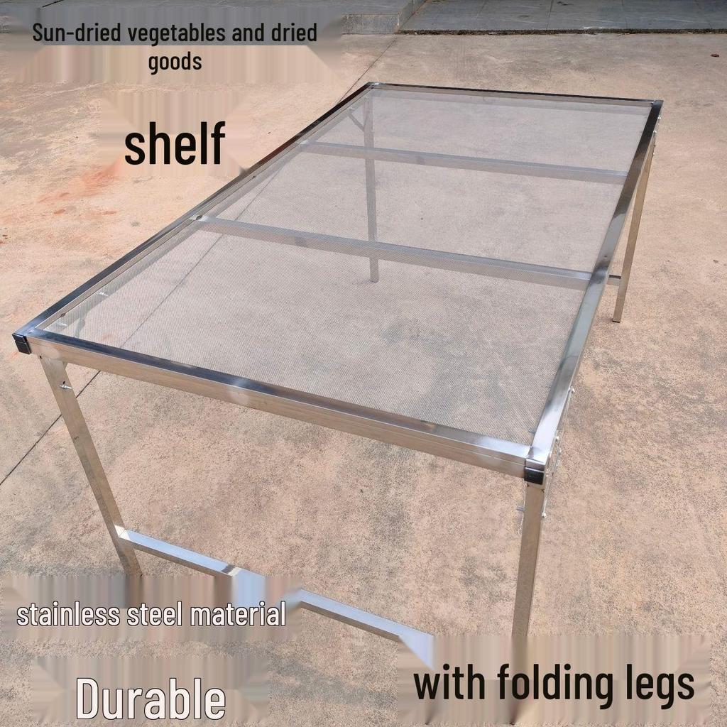 Foldable Stainless Steel Mesh Rack for Sun-Drying Vegetables