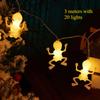 Halloween Skull String Lights LED Spooky Ghost Battery Operated Fairy Lights for Indoor Outdoor Home Yard Horror Party Decor