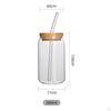 Creative Transparent Bubble Tea Cup Clear Durable Gift Romantic Glass Water Coke Coffee for