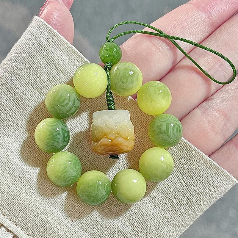 

Four-Treasure Six-Word Proverb Ancient Style Phone Lanyard Women S Bag Hanging Chain Jewelry Gift