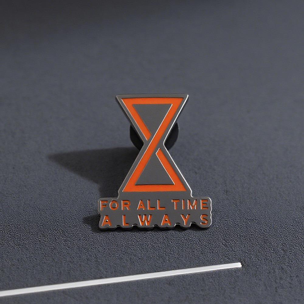 Eternal Hourglass Enamel Pin: Miss Minute Badge - Unique Holiday Jewelry for Men & Women