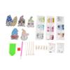 DIY Rhinestone Painting Keychains Cute Dwarfs Shape Stress Relief Improve Skills Rhinestone Art Ornaments Key Chain for