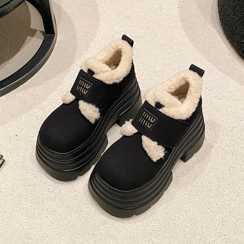 

Women s fashion lightweight waterproof winter warm snow boots a foot stirrup fur integration non-slip leisure sports fur cotton boots 40 чёрный