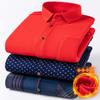 Plus Size 8XL 7XL 6XL Herrskjorta Förtjockad Långärmad Fleece Varm Vinter Höst Vardaglig Mjuk Tryck Dagligen Termisk Herrkläder