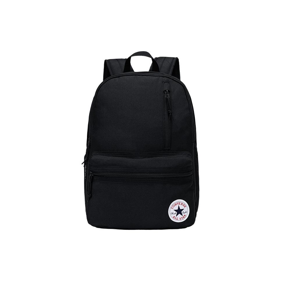 Converse Large Capacity Versatile Lightweight Simple Polyester Backpack Men Backpacks Black CV2533284GS-011 Jet Black