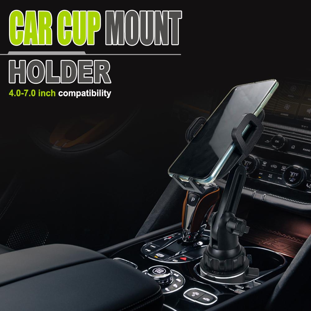 Car Cup Holder Cellphone Mount Stand 360° Rotation Mobile Phone Cradle Compatible For IPhone Android Phone