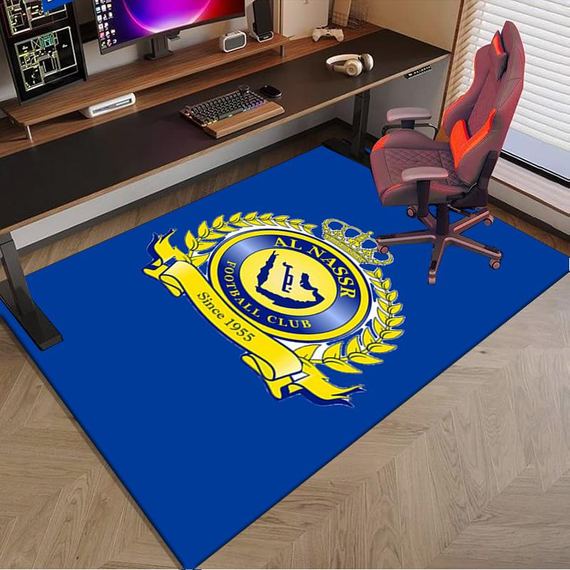 Nassr Football Club Crest Printed Area Rug for Office, Chair Rug, Decorative Carpet Floor Mat, Large Size Fan gifts Christmas gifts