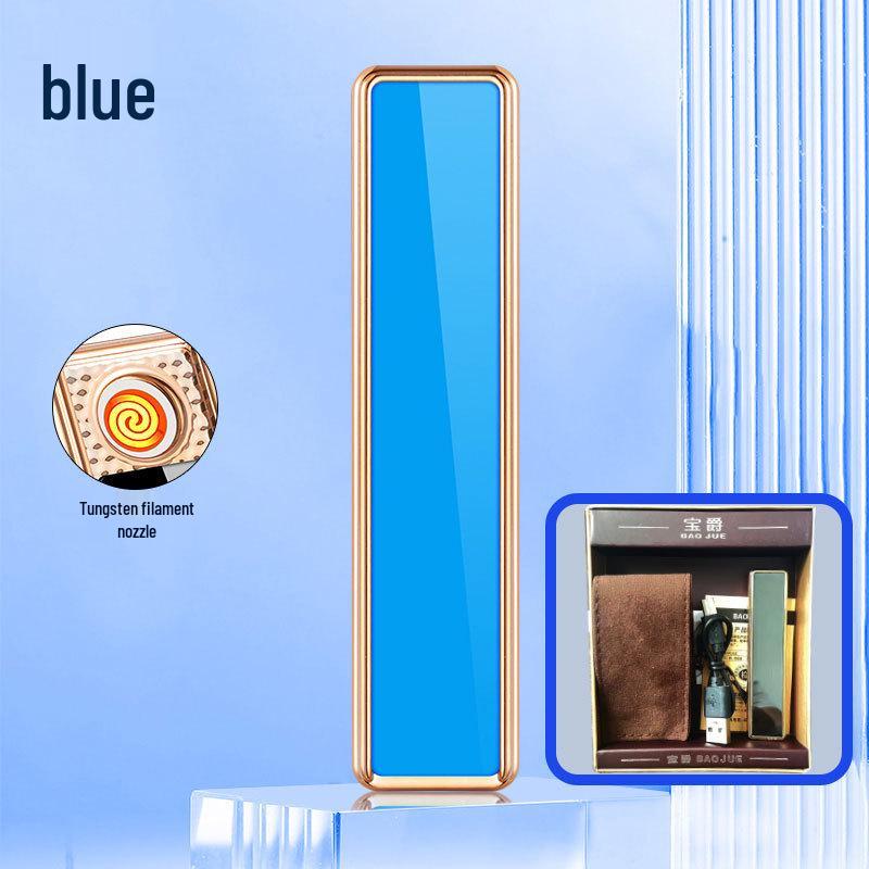 USB Rechargeable Silent Ultra-Thin Mini Lighter – Trendy TikTok Style for Men