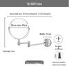 Silinfei 8-inch Extendable Wall-Mounted Makeup Mirror