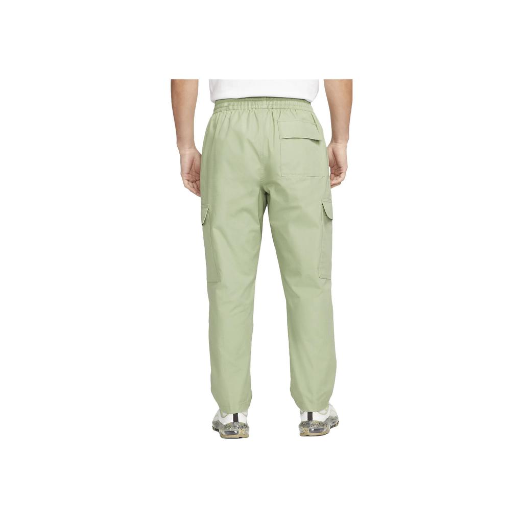 Nike Solid Color Letter Print Straight Casual Pants Men Bottoms Olive-Green DX0614-386