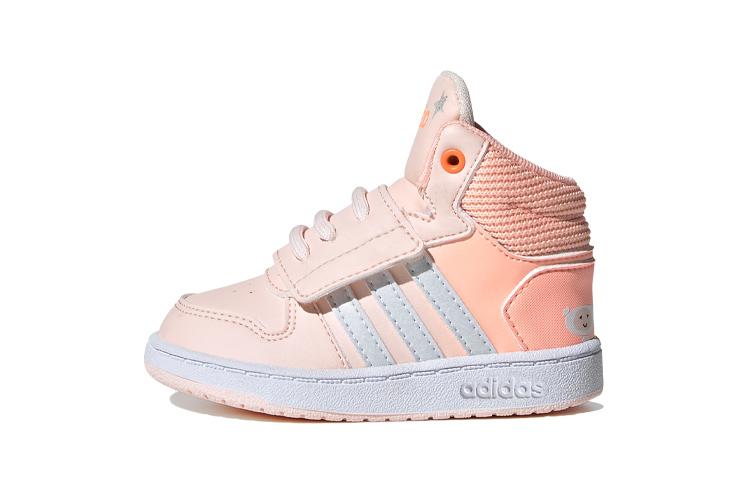 

Adidas Neo Hoops 2.0 Mid I Slip Resistant Slip Resistant Mid top Toddler Shoes Pink White Infant And Toddler FW4924 22