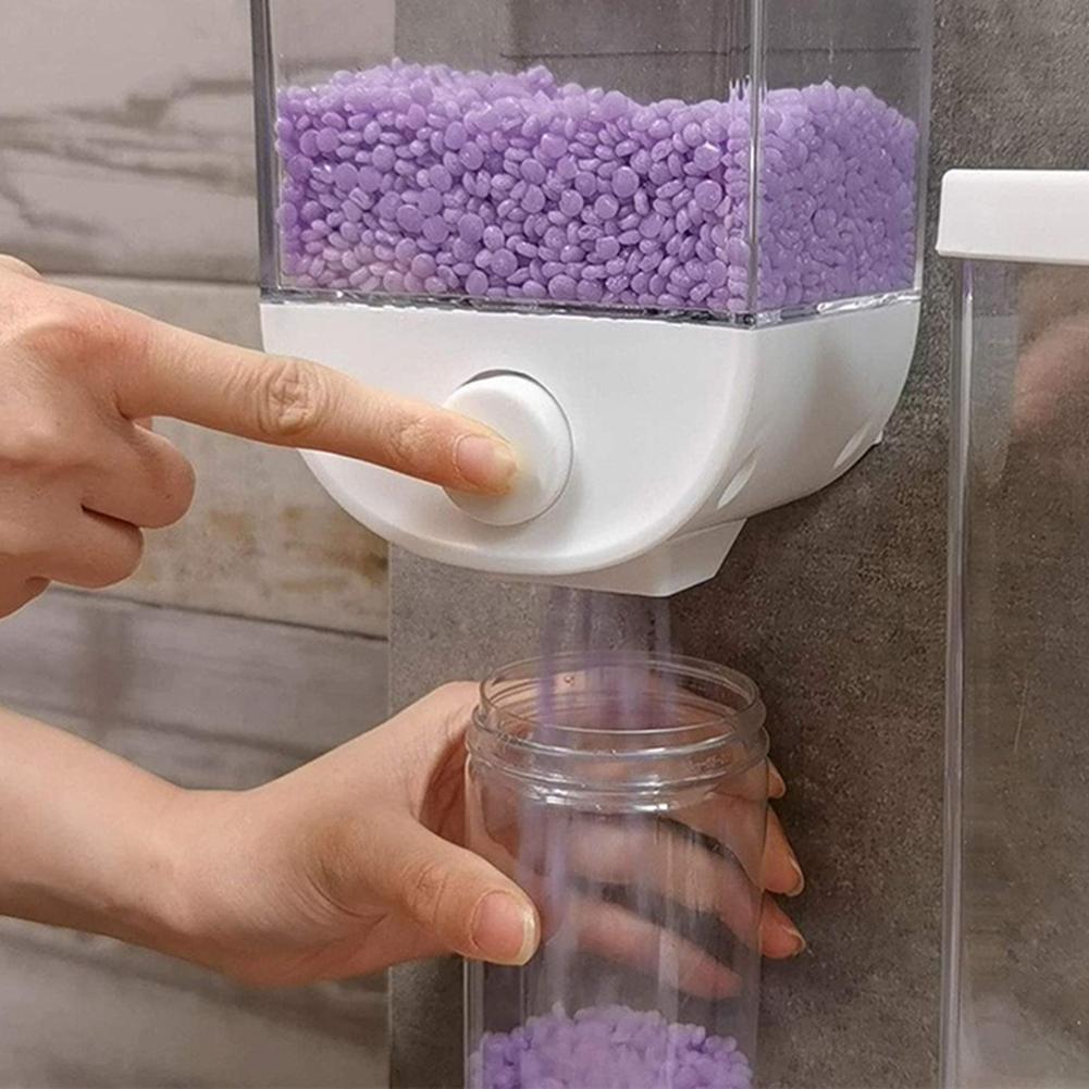 Pohodlné řešení pro skladování sypkých potravin Dávkovač cereálií Nádoba Montáž na stěnu