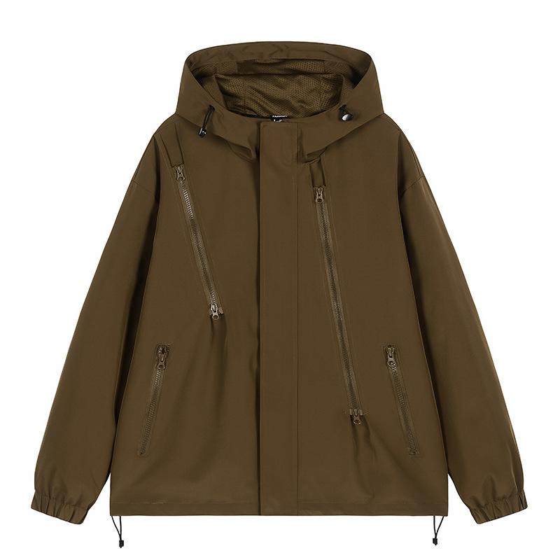 Spring and Autumn Hooded Jacket Jacket Men's Outdoor Sports Leisure Loose Windproof Leisure Jacket Tops Versatile