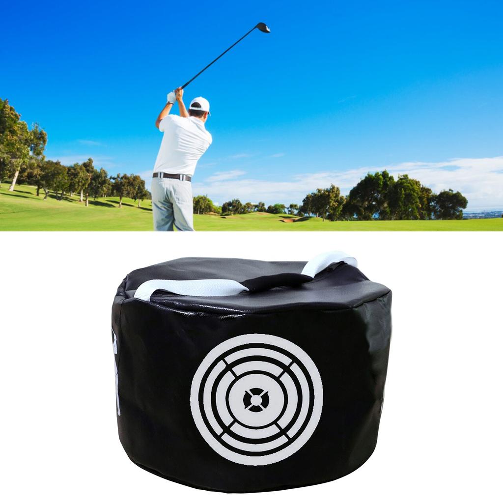 Golf Swing Trainer Smash Bag Strike Practicing Hitting Force Strengthened for Beginners Black Standard