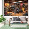 Retro garage theme and classic hot rods - Explore the retro Route 66 decor, retro garage decor | Route 66 Decor