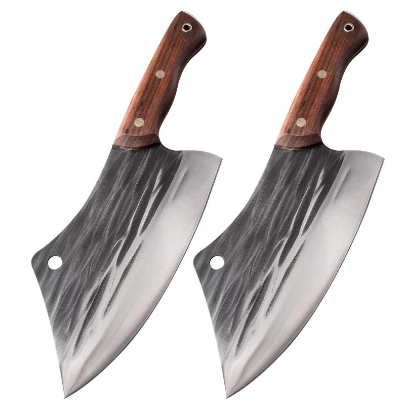 Forged Kitchen Chef Knife Set High Carbon Steel Meat Vegetables Slicing Knives Professional Butcher Chopping Cleaver Knife