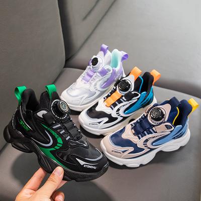 2025 Spring and Summer Children's Sports Shoes Breathable Mesh Girls Shoes Medium Older Boys Shoes Soft Sole Casual Dad Shoes