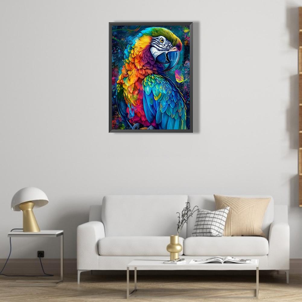 for colorful for parrot Diamond Painting Kit Round AB Drill Resin DIY