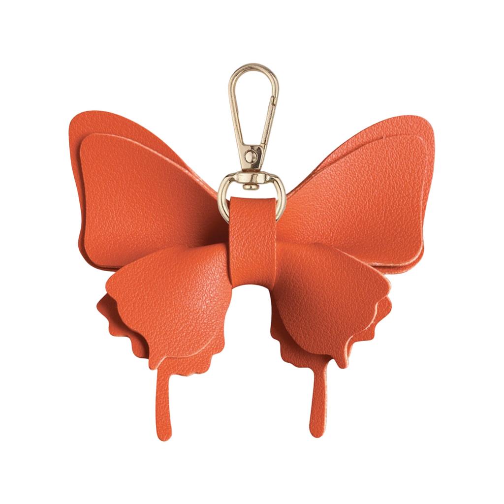 Elegant PU Leather Butterfly Bag Charm Keychain Accessory For Women Stylish Purse Decors Bags Pendant