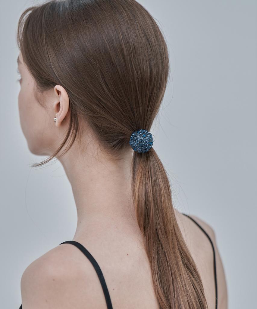Ellejewelry Shine Bead Hair Scrunchie Elsc011