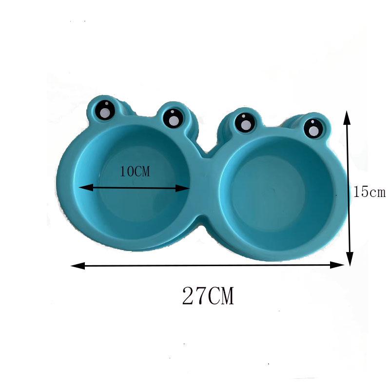 Cat & Dog Dual-Purpose Cartoon Frog Bowls - Anti-Tip Food & Water Bowls