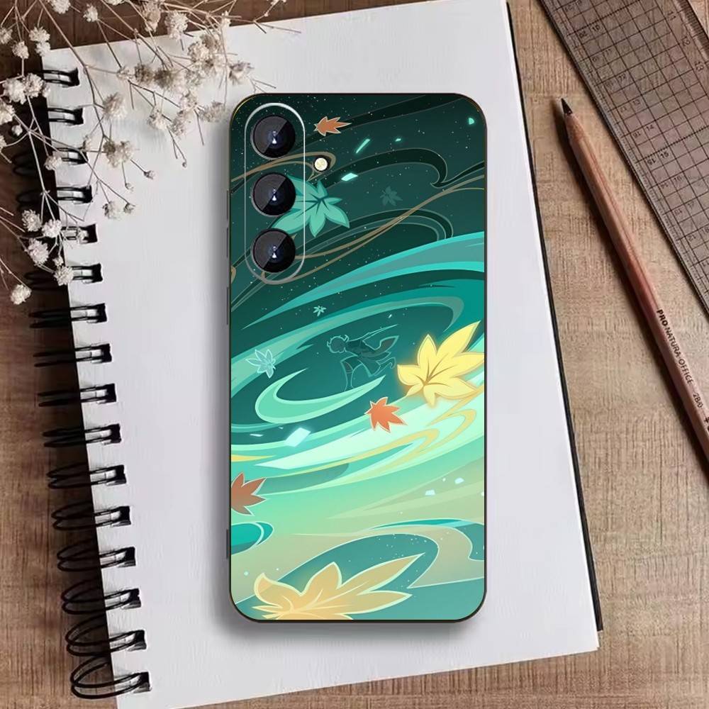 U-Genshin A-Kaedehara Kazuha Phone Case For Samsung Galaxy A73,A21s,A22,A31,A52,A53,A71,A41Soft Black Shell Samsung a50 30s 50s
