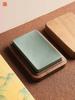 Rectangular Natural Stone Inkstone with Lid for Calligraphy & Portable Ink Cartridge Storage