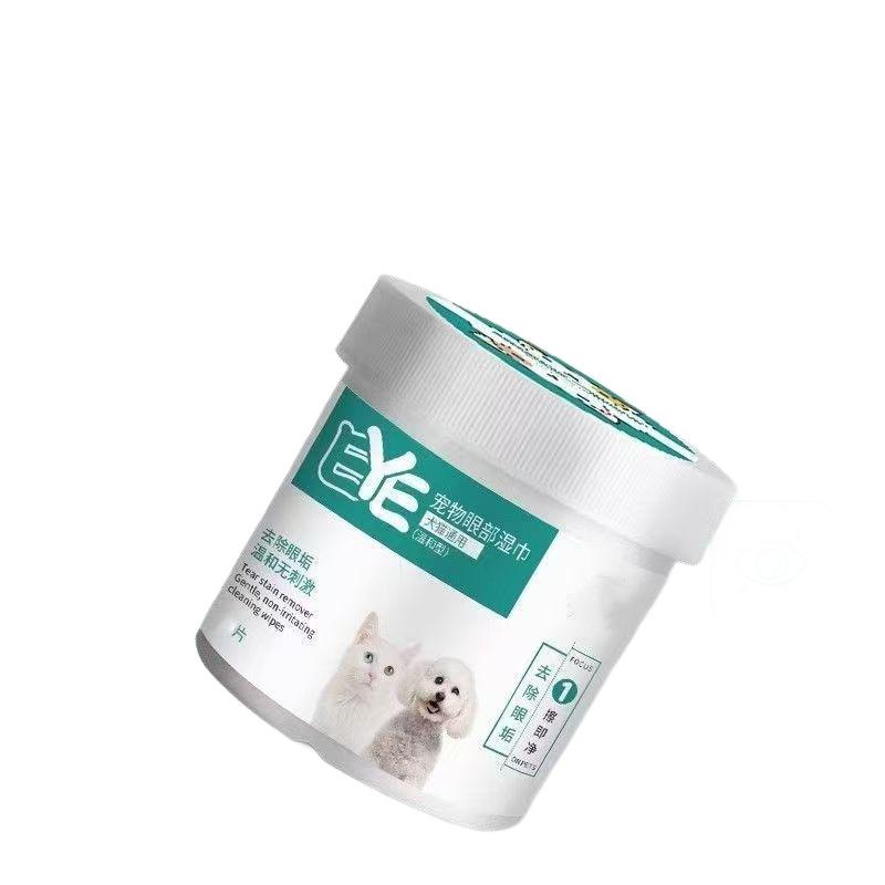 Pet Eye & Ear Cleaning Wipes for Cats & Dogs - Remove Tear Stains & Mites