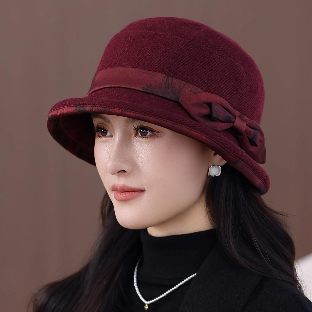 Hat Heaven Bucket Hat Versatile Winter Leisure Basin Hat Warm Cotton Hat Grandma Mother Hat