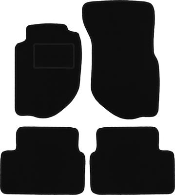 Black Velour Floor Mats For: Volvo S90 I Sedan (1997-1998)