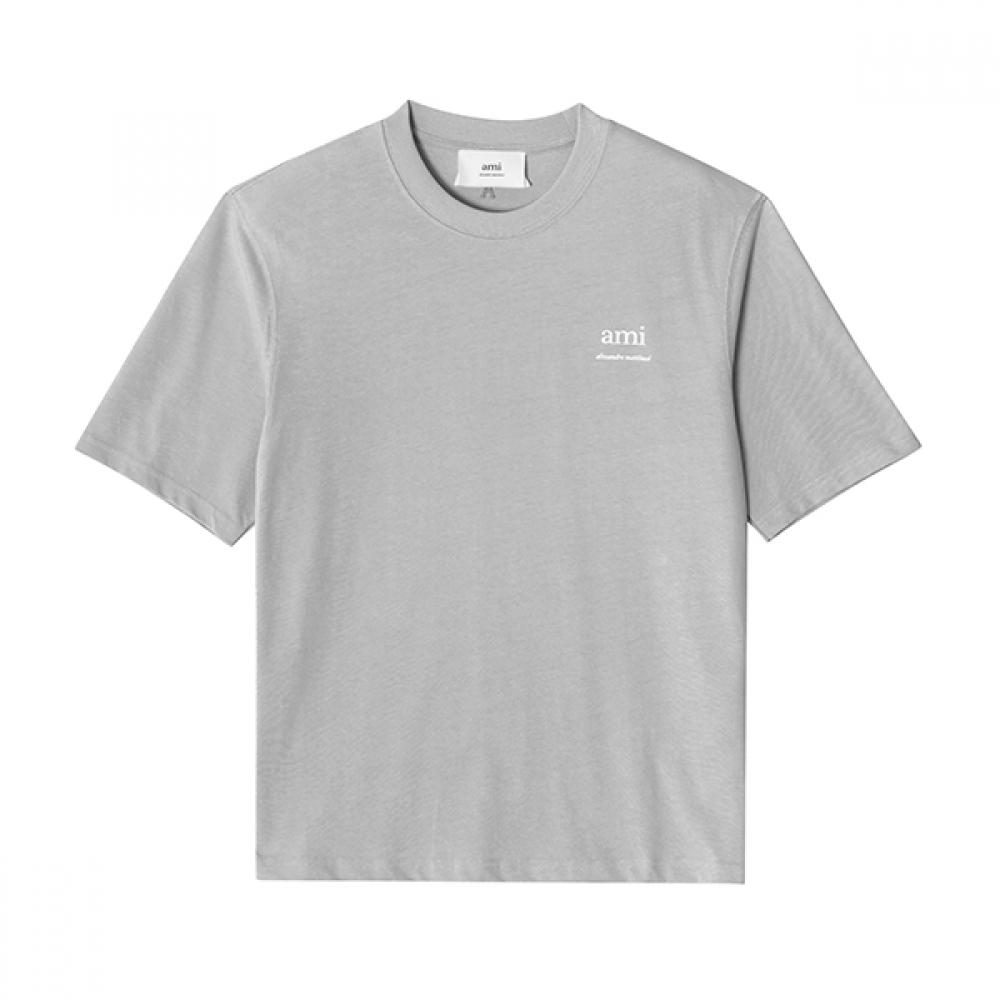 Ami Uts024 726 0951 Logo Print Public Short Sleeve Tee