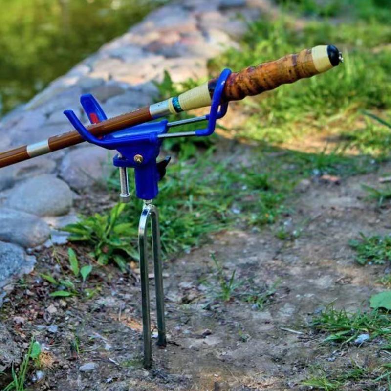 Auto Locking Fishing Rod Holder 360 Degree Adjustable Fishing Poles Stand Outdoor Fishing Equipment Easily Install