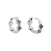 Titanium steel double cross ear buckle, classic retro drip black cross earrings, small stainless steel earrings for male and female couples