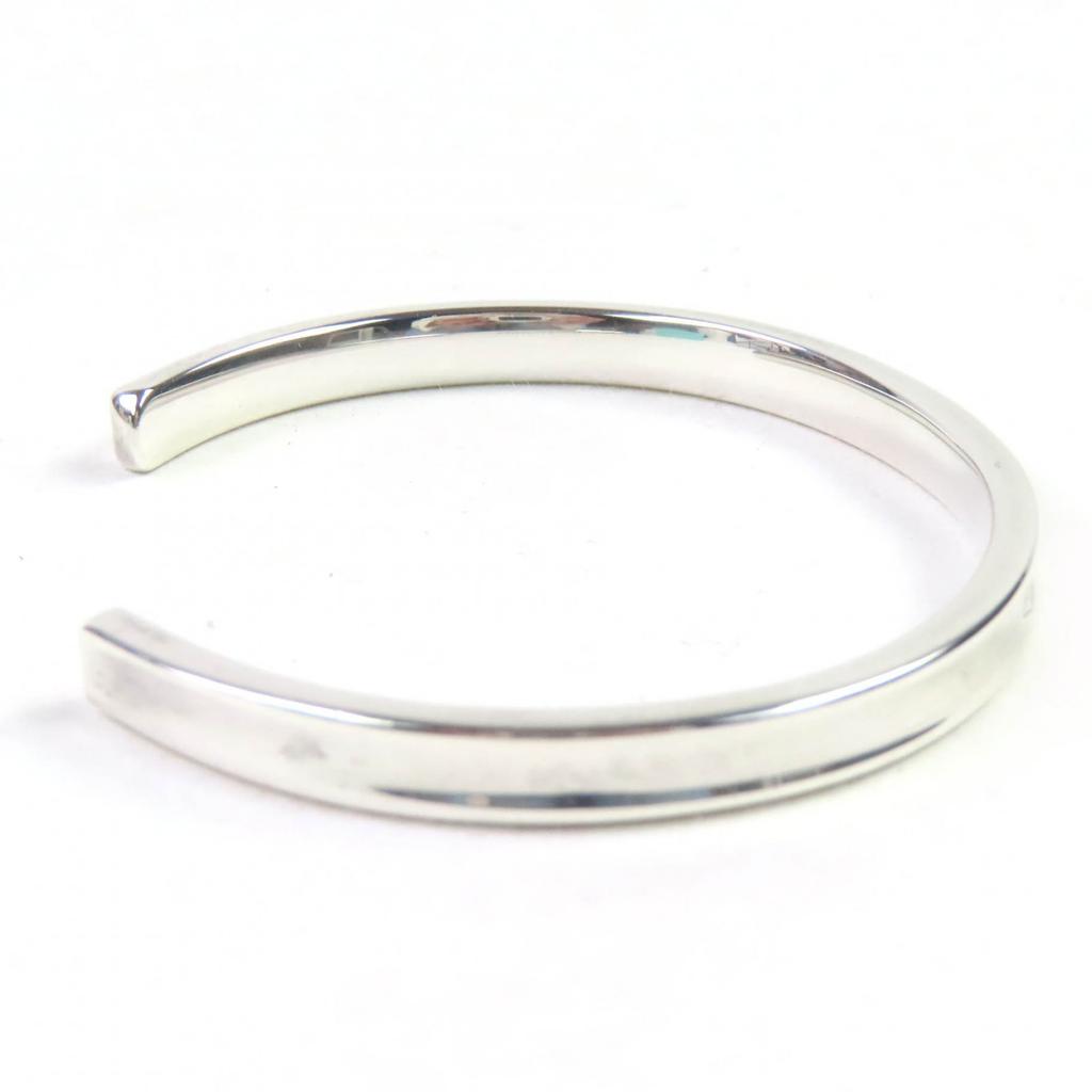 TIFFANY&Co. Bangle Cuff Sterling Silver Narrow Bracelet Silver AG925 Women Used