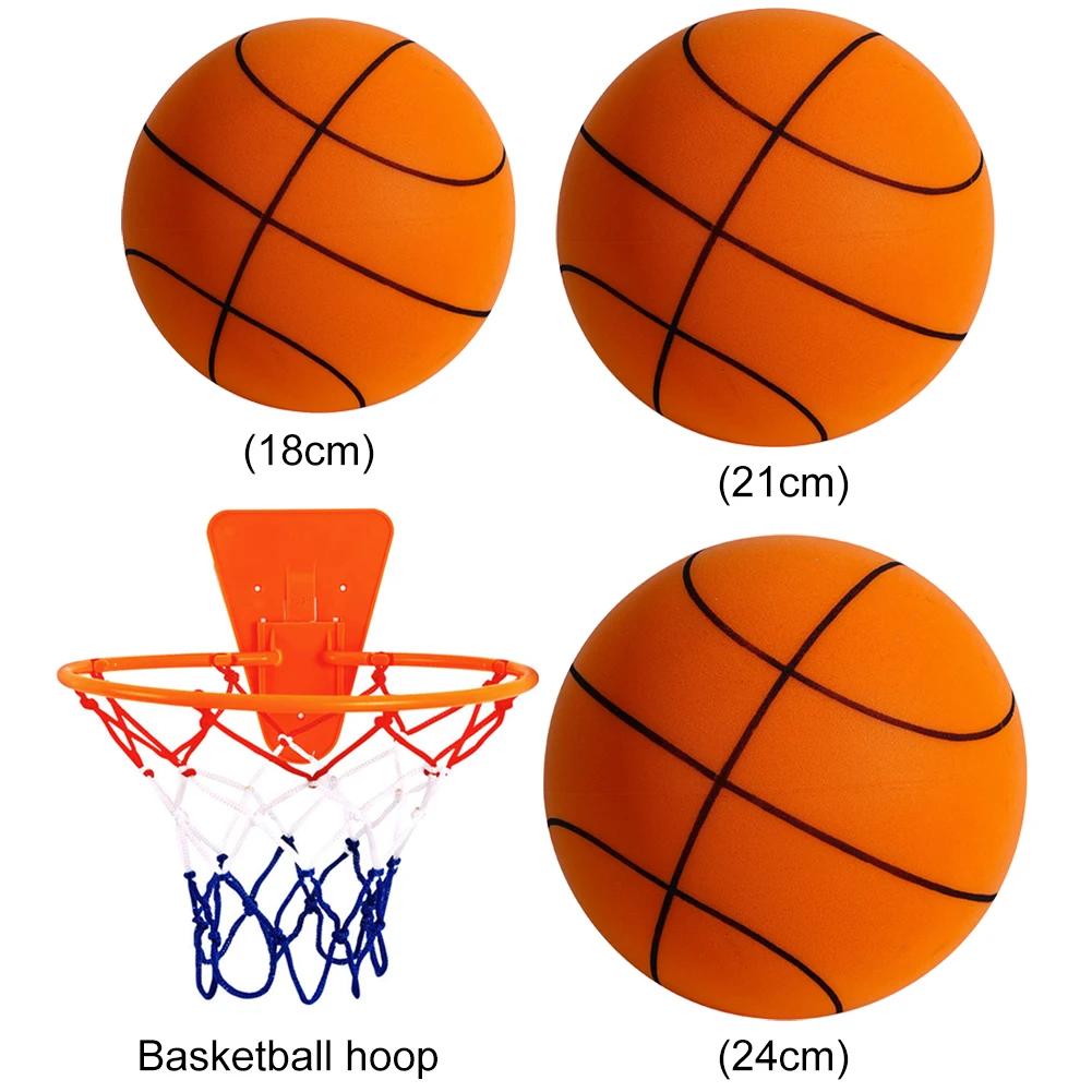 Kinder Hüpfender Stiller Basketball 18/21/24CM Indoor Stiller Basketball Schaumstoffbälle 3/5/7 Größe Basketball Hohe Elastizität Basketball