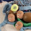 Cute Doll Storage Bag Plush Keychain Soft Fruit And Vegetable Bag Charm Cute Smiling Face Pendant with Hanging Ring