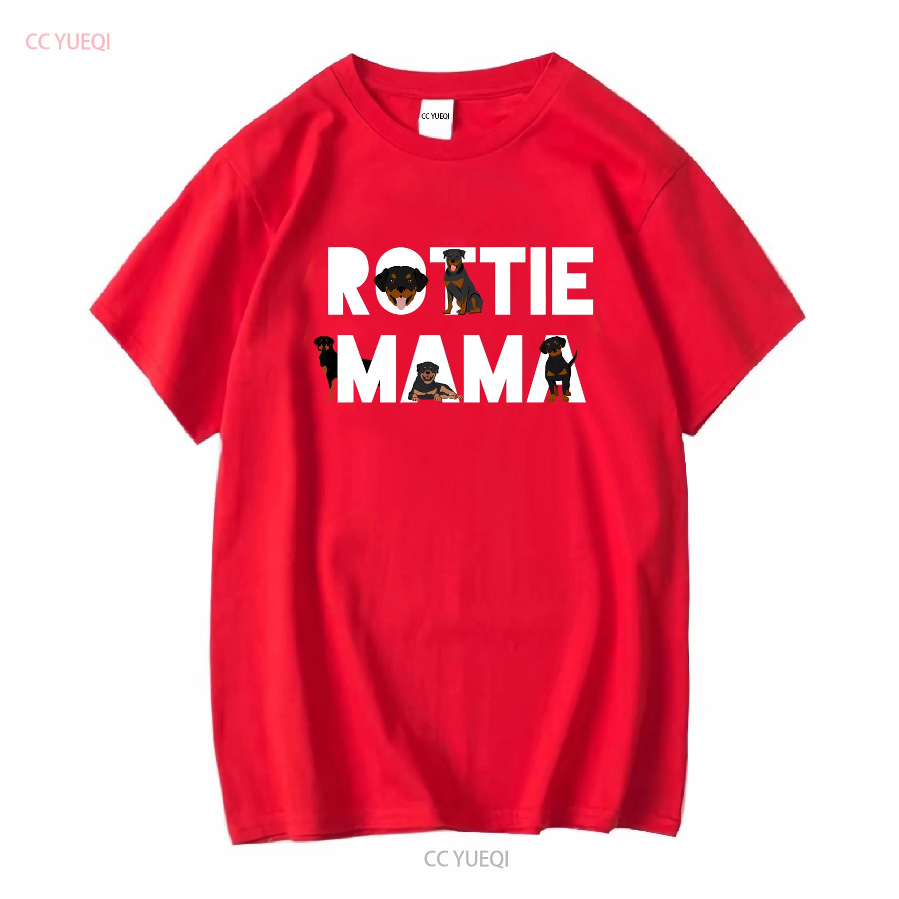Rottie Mama T Shirt Rottweiler Mom Owner Dog RZ686 long or short sleeves vintage Washed fashion Top For Everyday Wear Soft S