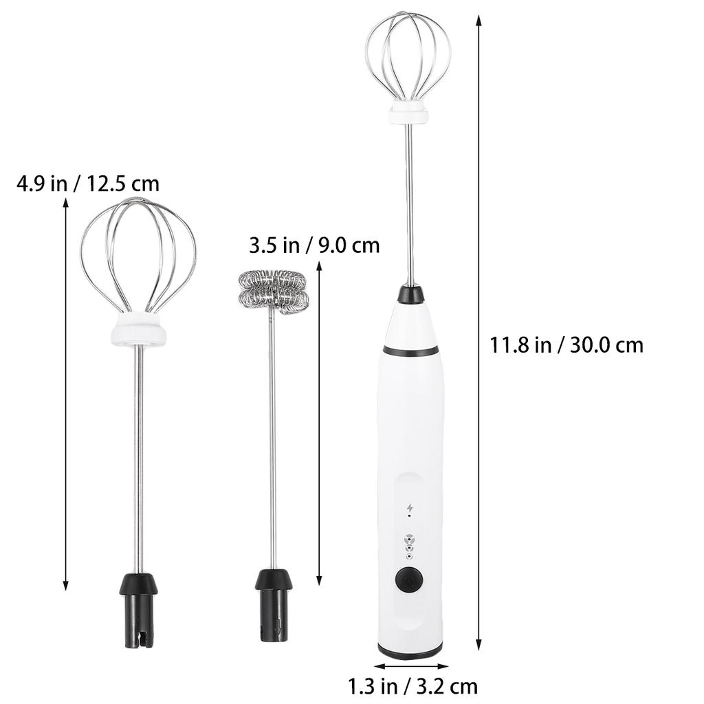 1pc 2-In-1 Handheld Rechargeable Mixer Usb Egg Whisk Milk Foamer 3 Speed Levels Pink For Coffee Baking Kitchen Tool Barware