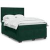 Vidaxl Continentaal Bed Met Matras, Groen, Fluweel, 140X190 Cm